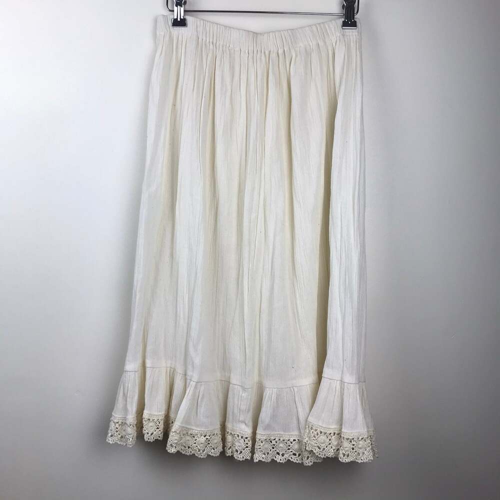 Handmade beige/cream boho‎ skirt - Picture 3 of 4